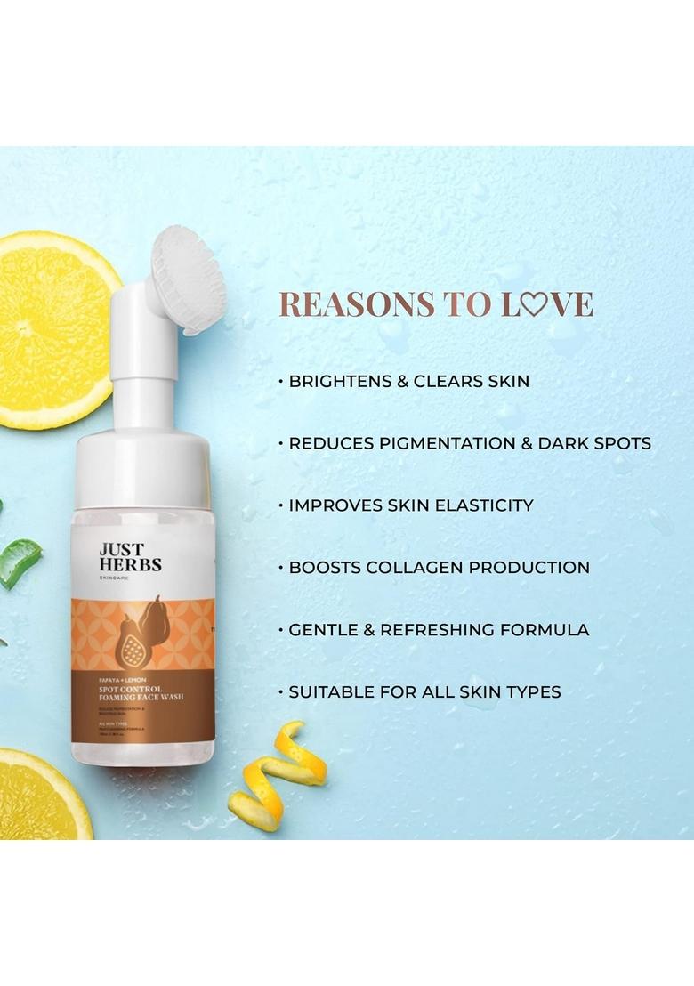 Just Herbs Brightening Foaming Face Wash With Vitamin C & Long Lasting Combo