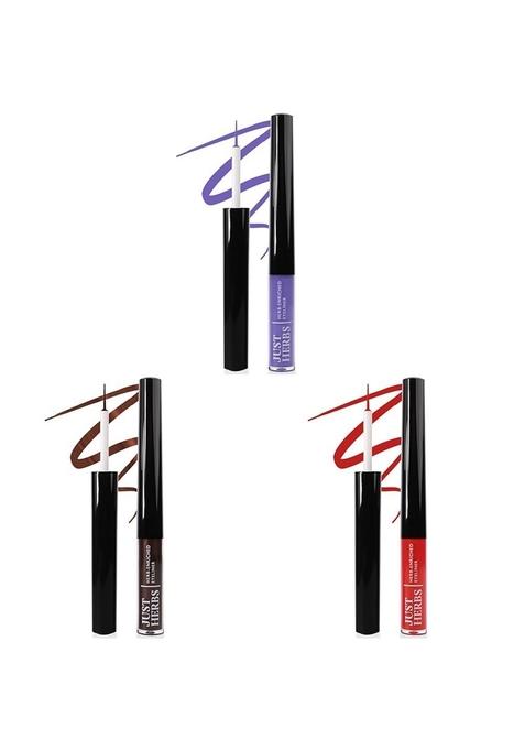 Just Herbs Pencil Eyeliner Waterproof And Smudge Proof Long Lasting Eyeliners 2.5G (Cherry Bomb), Multicolor, Matte Finish