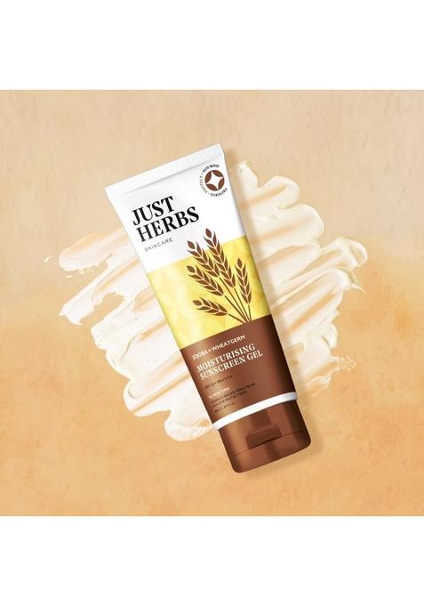Just Herbs Spf 35+ Nosun Sunscreen Gel, Lightweight, Broad Spectrum Pa 35++++- 50Ml & Brightening Foaming Face Wash For Dry Skin