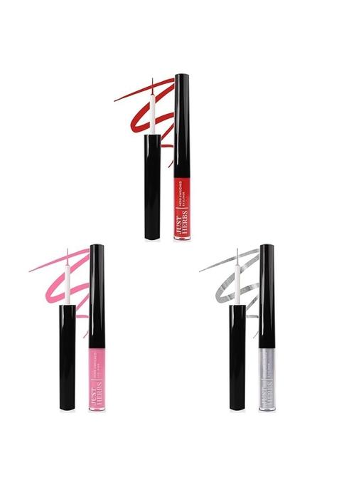 Just Herbs Matte Liquid Eyeliner Waterproof And Smudge Proof&Liquid Proof,Long Lasting Eyeliners 2.5G(Platinum Silver)