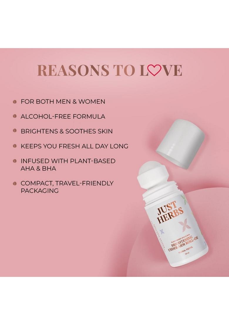 Just Herbs Unisex Vanilla Under Arm Roll On Deodorant