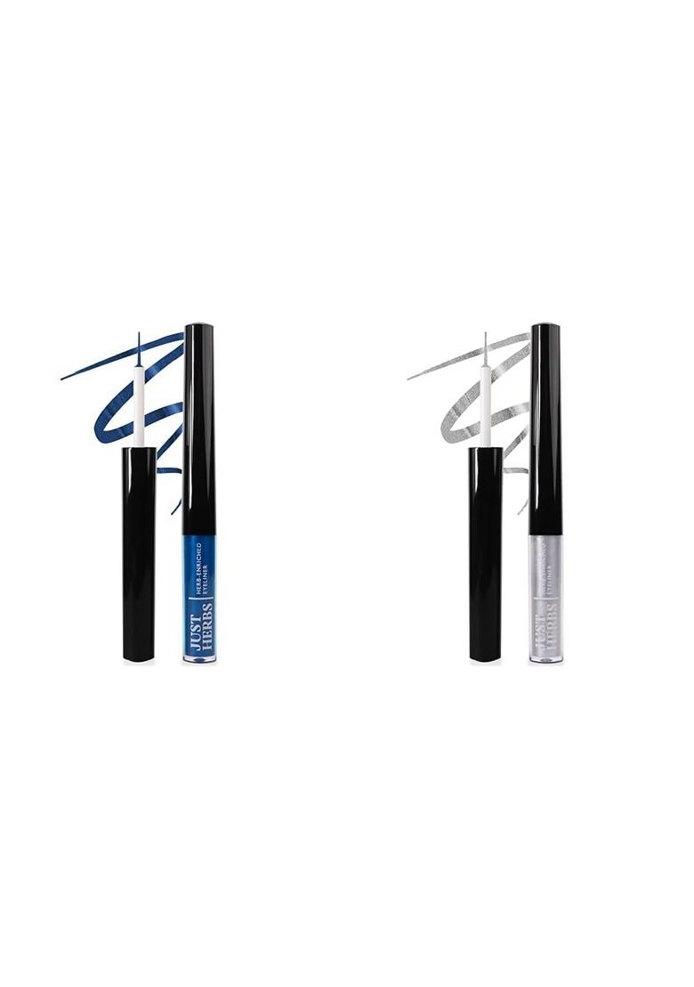 Just Herbs Gel Eyeliner Waterproof And Smudge Proof &Eyeliner Combo, Multicolor, Matte Finish