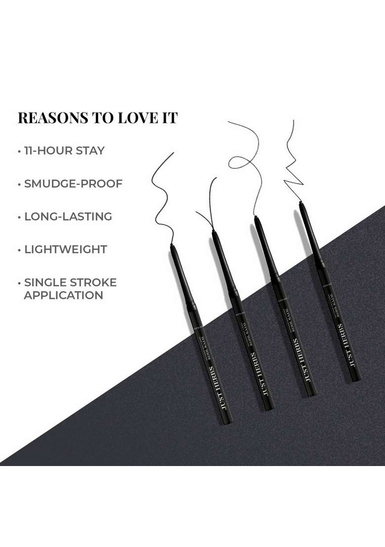 Just Herbs Unisex Long Lasting- Amber Phthalate-Free Formula Spray,150 Ml (Floral Fiesta) & Retractable 2 In 1 Herbal Eyeliner + Kajal - Black 0.3G Combo - Indya