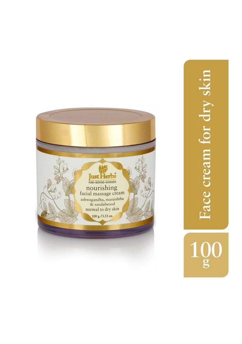 Just Herbs Ayurvedic Herbal Nourishing Face Moisturizing Massage Cream100 Gm & Creamy Matte Lipstick Set38Gm (Pack Of 16)