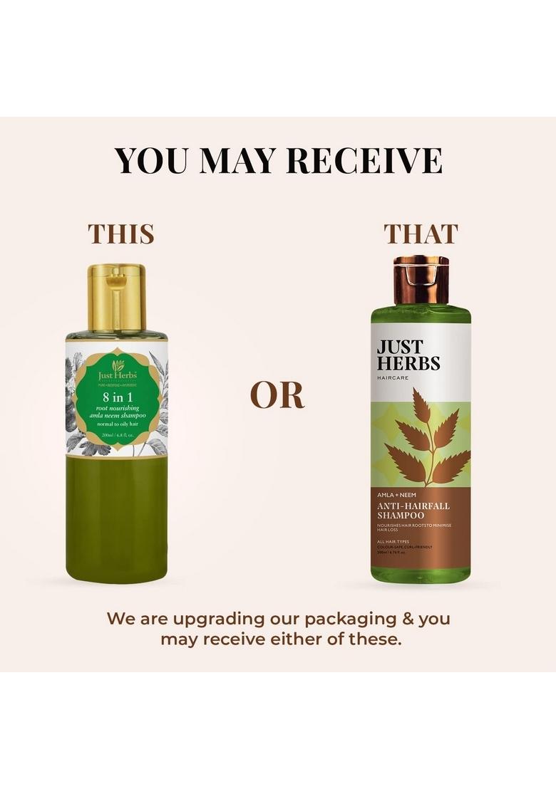 Just Herbs Anti Hairfall Combo With 8 In 1 Shampoo & Hair Mask For Control