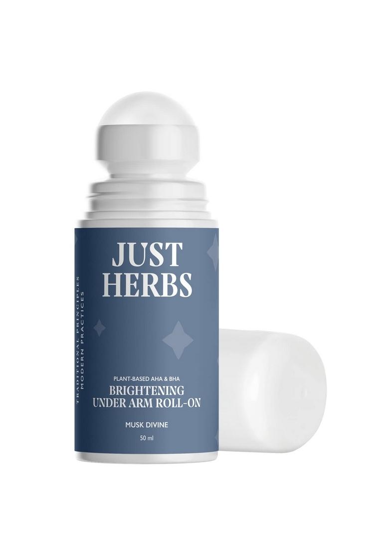 Just Herbs Deep Cleansing Cooling Body Wash With Mint And Activated Charcoal For Men Women 300 Ml & Roll On Deo Musk Divine Refreshing Under Arm Long Lasting Deodorant