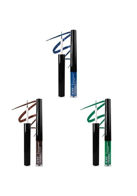 Just Herbs Gel Eyeliner Waterproof And Smudge Proof Long Lasting Eyeliners 2.5G (Emerald Green), Matte Finish