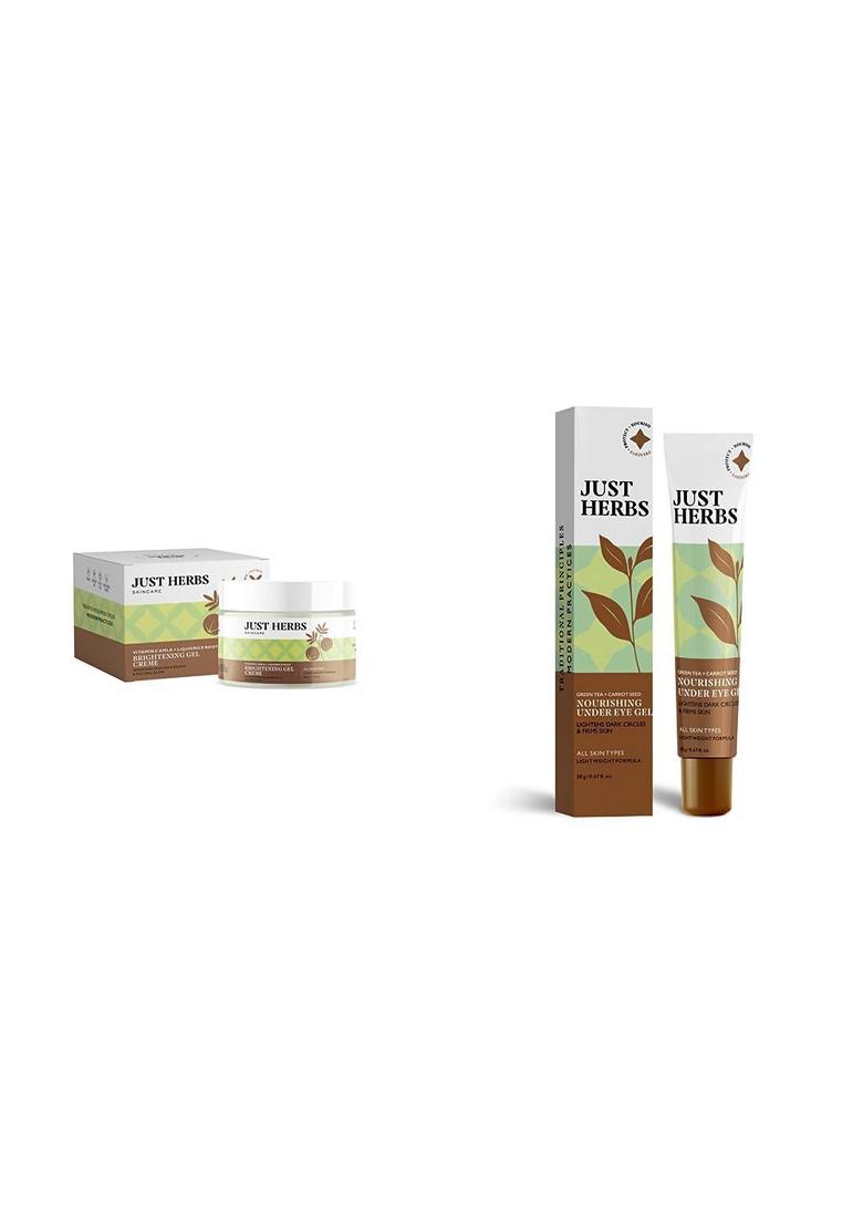 Just Herbs Ultra-Moisturising & Hydrating Vitamin C Day Night Gel Creme- 50 Gm Nourishing Under Eye Cream 20 Combo