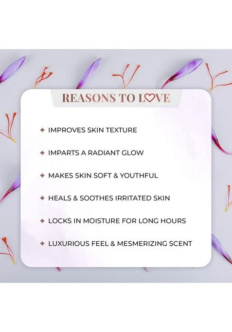 Just Herbs Saffron + Malai Nourishing Body Milk Lotion- 300Ml & Ultra-Moisturising Hydrating Vitamin C Day Night Gel Creme- 50 Gm Combo