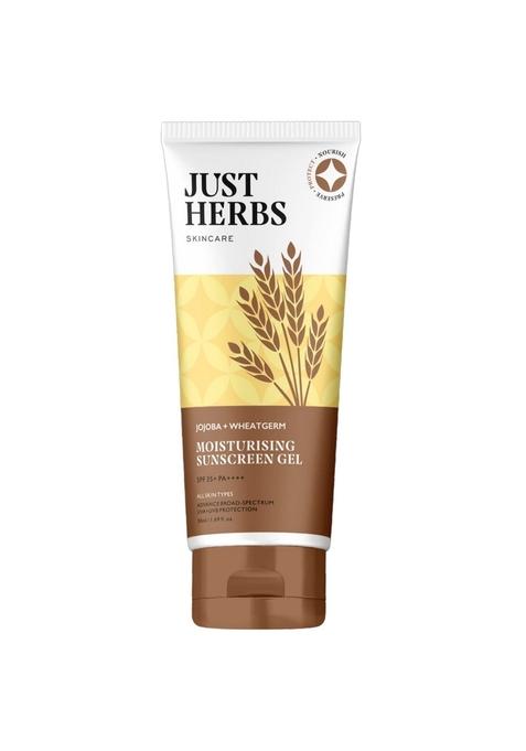 Just Herbs Spf 35+ Nosun Sunscreen Gel For Dry Skin, Lightweight, Broad Spectrum Pa 35++++- 50Ml & Tinted Lip Balm 4 G (Cherry) Combo, Pack Of 1