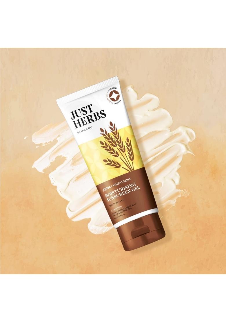Just Herbs Spf 35+ Nosun Sunscreen For All Skin Types Gel, Lightweight, Broad Spectrum Pa 35++++- 50Ml & Under Arm Roll On Deodorant