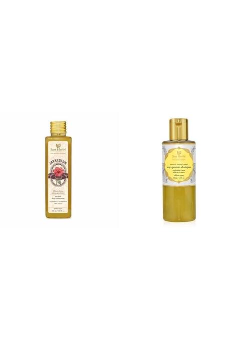 Just Herbs Javakusum Hair Oil - 100 Ml + Ayurvedic Anti-Dandruff Soya Protein Herbal Shampoo- 200