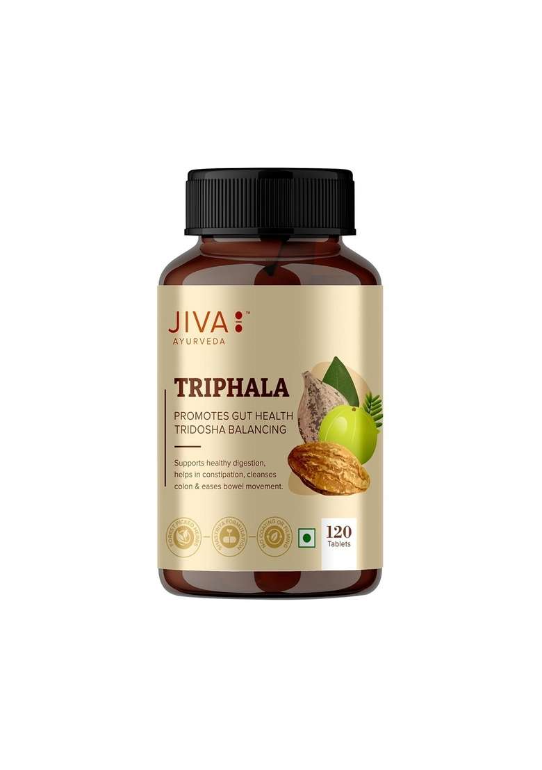 Jiva Triphala - 120 * 3 Tablets | (100% Pure & Natural) An Ayurvedic Formulaion Helps To Relieves Constipation Good For Digestion - Indya