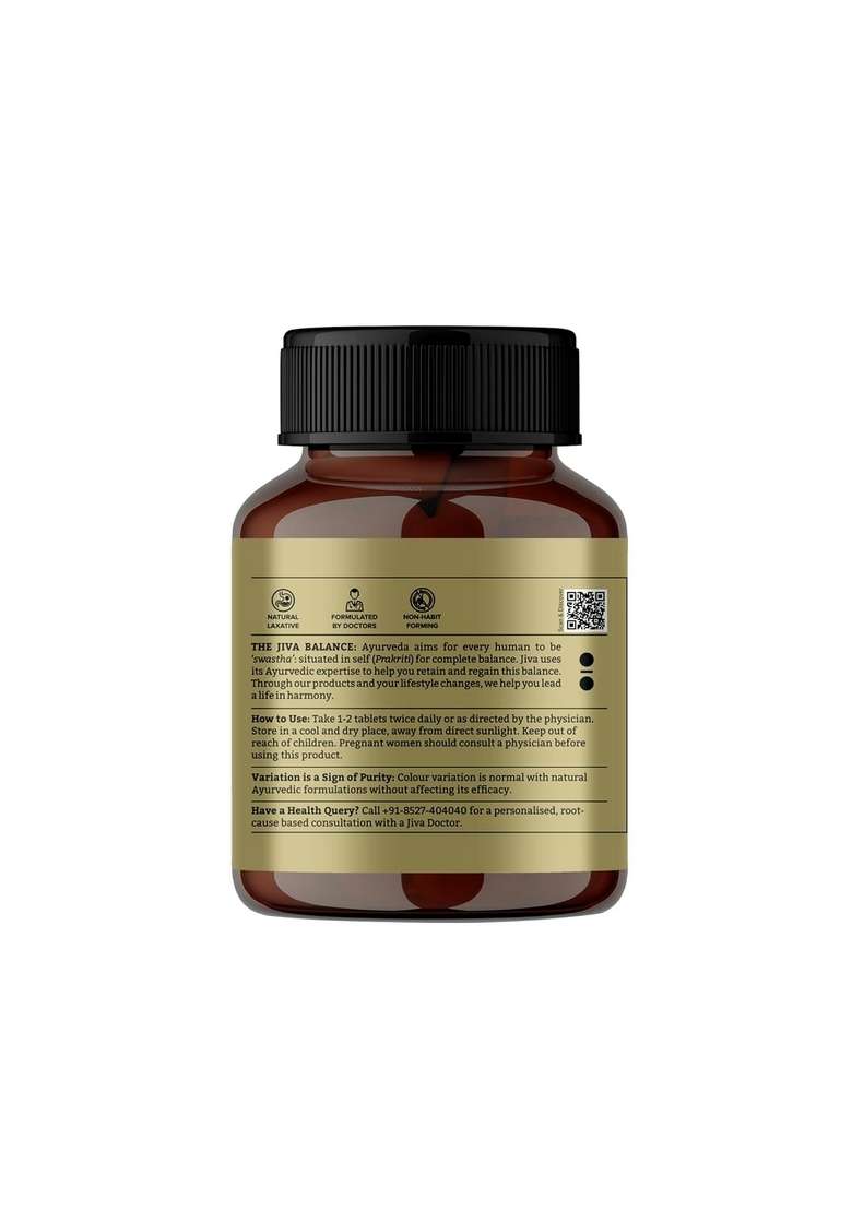 Jiva Saaf Tablet 500Mg | Effective Relief From Constipation Improves Digestion & Regulates Bowel Movement - 60 (Pack Of 4) - Indya