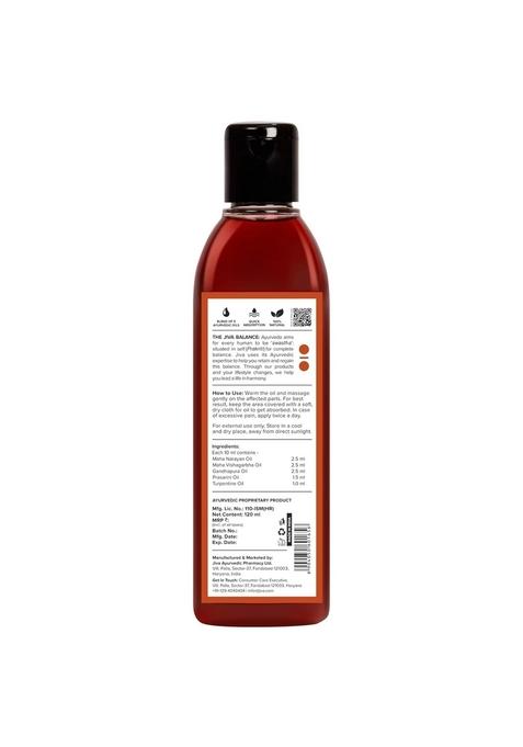 Jiva Pain Calm Oil 120 Ml | Blend Of 5 Ayurvedic Oils Relieves Knee, Legs, Shoulder, Muscle & Joint Controls Swelling And Inflammation 100% Natural (Pack 2)