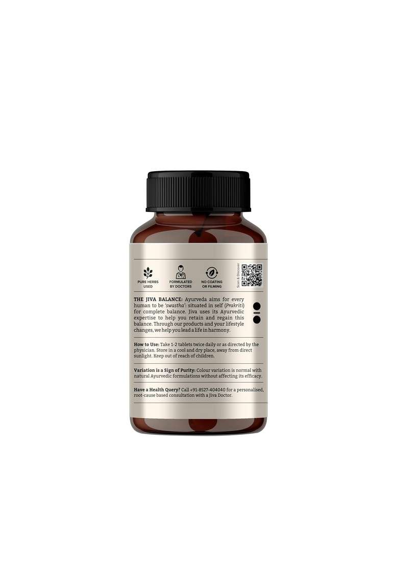 Jiva Diatrin Tablets 500Mg | 100% Ayurvedic Formulation Manages Blood Sugar Levels, Improves Metabolism & Strengthens The Pancreas Balances Tri-Dosha- 120 (Pack Of 3) - Indya