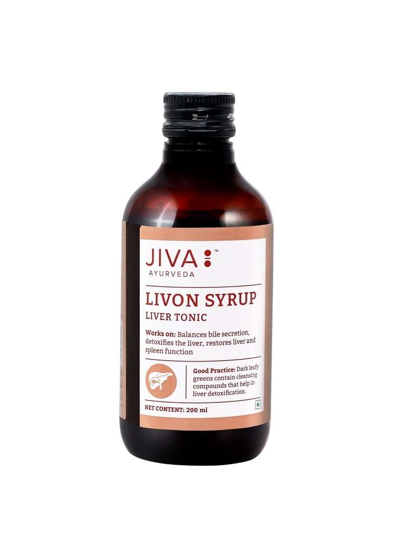 Jiva Ayurveda Livon Syrup- 200Ml (Pack Of 2) | For Liver Helps To Promote Digestion 100% Pure & Natural - Indya