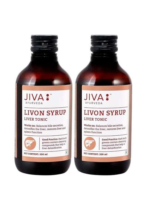 Jiva Ayurveda Livon Syrup- 200Ml (Pack Of 2) | For Liver Helps To Promote Digestion 100% Pure & Natural