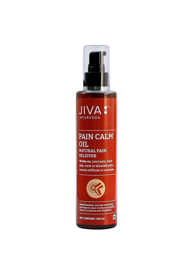 Jiva Pain Calm Oil 200Ml For Adults | Relives Knee, Legs, Shoulder, Muscle & Joint Controls Swelling And Inflammation 100% Ayurvedic Pack Of 1 - Indya