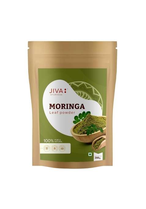 Jiva Ayurveda Moringa Powder - 200Gm (Pack Of 1)| Natural Energy & Immunity Booster | Supports Digestion, Skin Detox