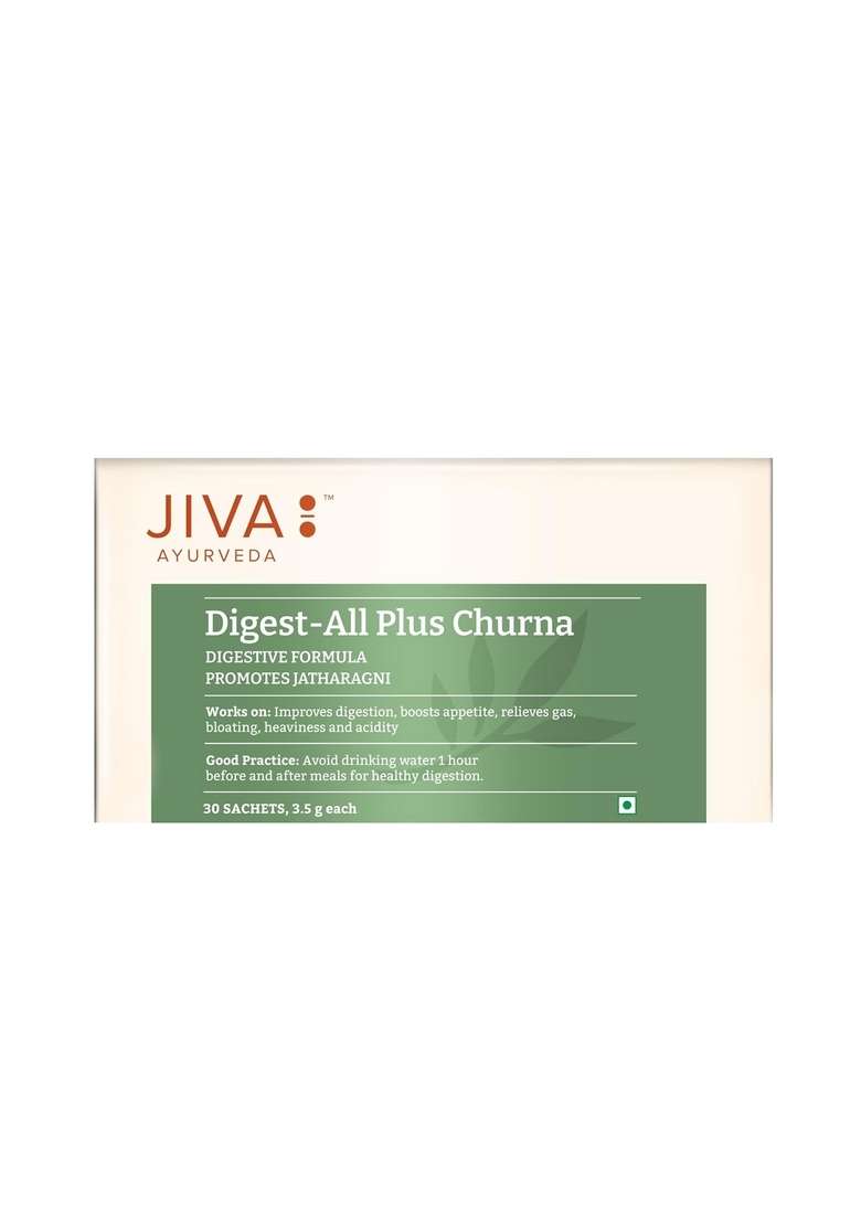 Jiva Ayurveda Digest All Churna- 30 Pieces (Pack Of 3) | Goodness Anardana, Maricha, Elaichi, Dhania Helpful In Indigestion, Bloating & Acidity - Indya