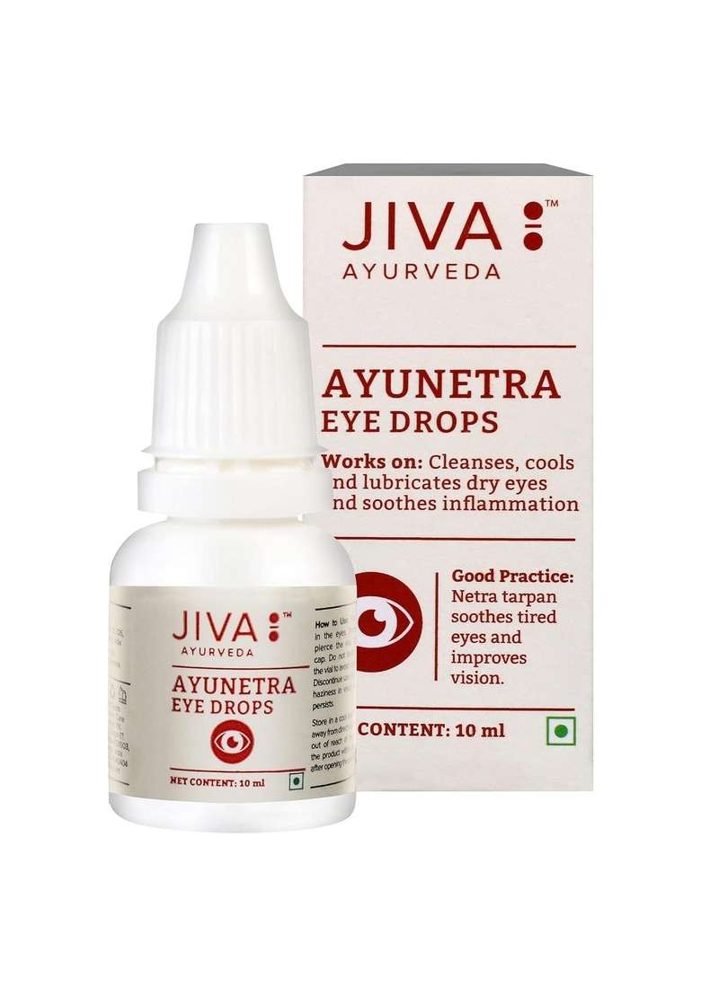 Jiva Ayunetra Eye Drops - 10Ml (Pack Of 3) | 100% Pure & Natural Cleanses, Cools Lubricates Dry Eye