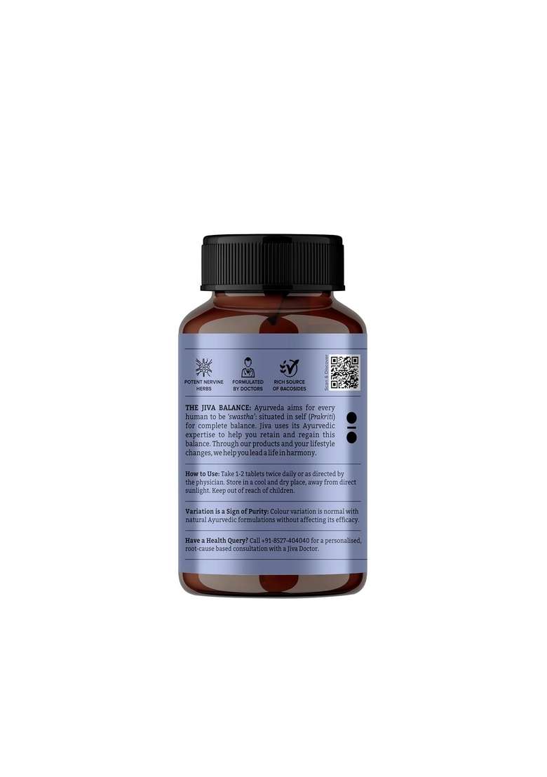 Jiva Memorica Tablets - 500Mg 240 Tablet | Enhance Your Memory Naturally & Strengthens The Nervous System Improves Memory, Retention Intelligence 120 (Pack Of 2) - Indya