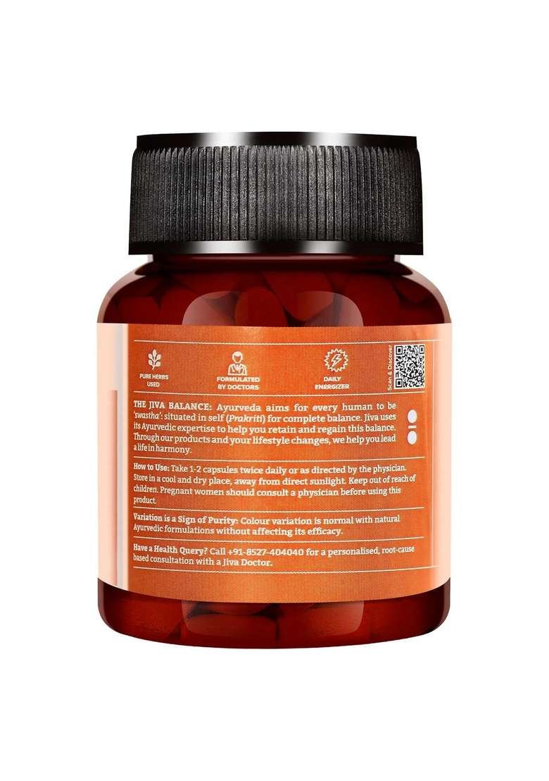 Jiva Oaj Shakti - 30 (Pack Of 1) Capsules | Beneficial For Physical And Mental Performance - Indya