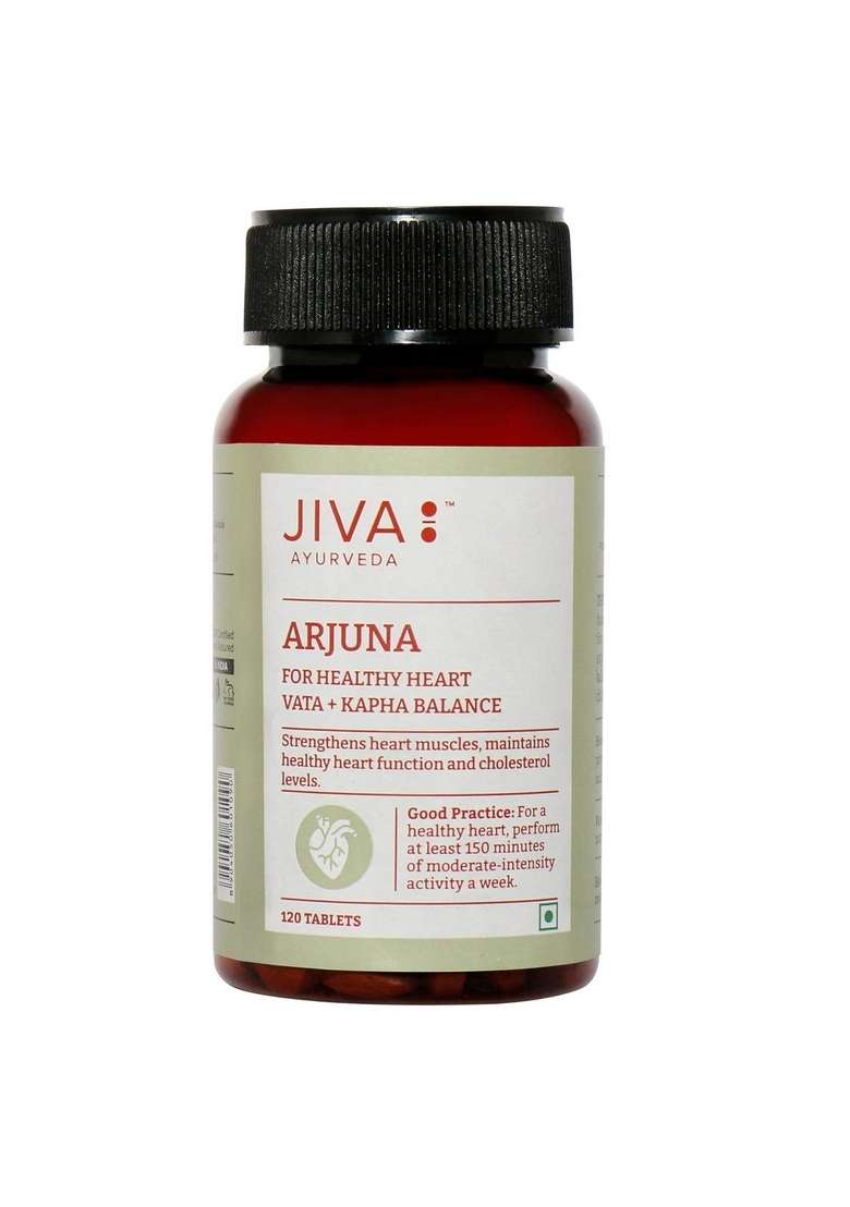 Jiva Arjuna Tablets 500Mg 360 Promotes Heart Health | Manages Cholesterol Level 120 (Pack Of 3) - Indya