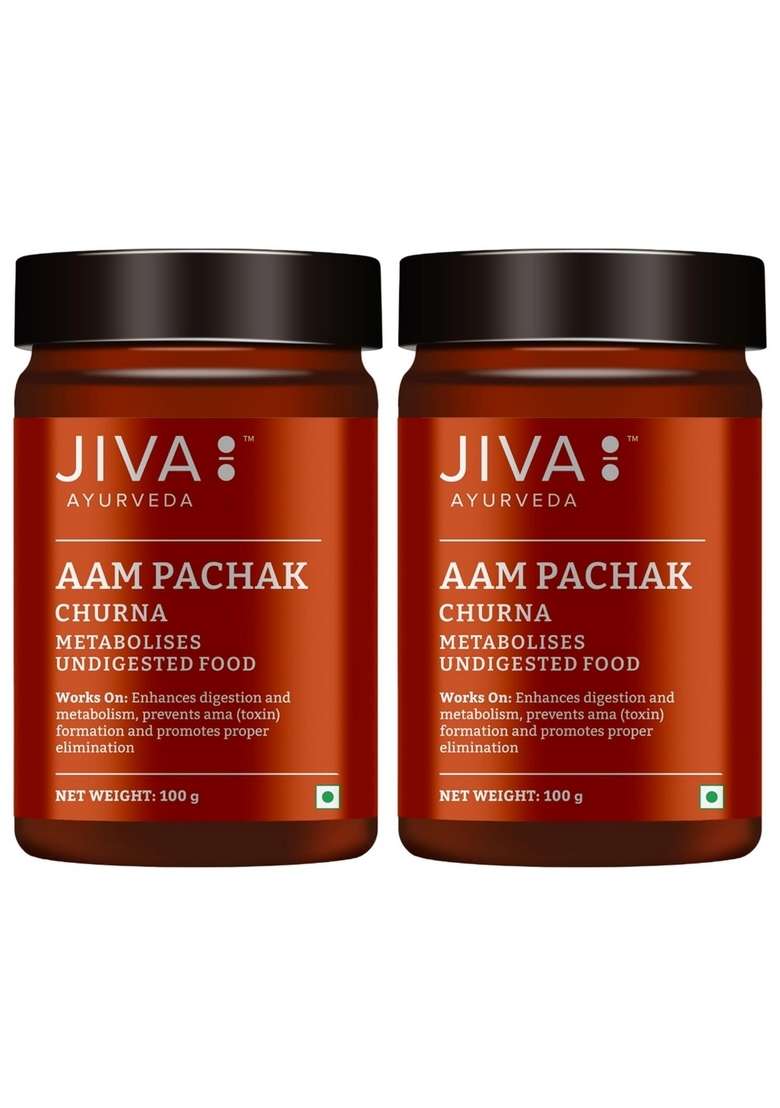 Jiva Aam Pachak Churna | Pure Herbs Used 100% & Natural Ayurveda Formulation 100Gm (Pack Of 2) - Indya