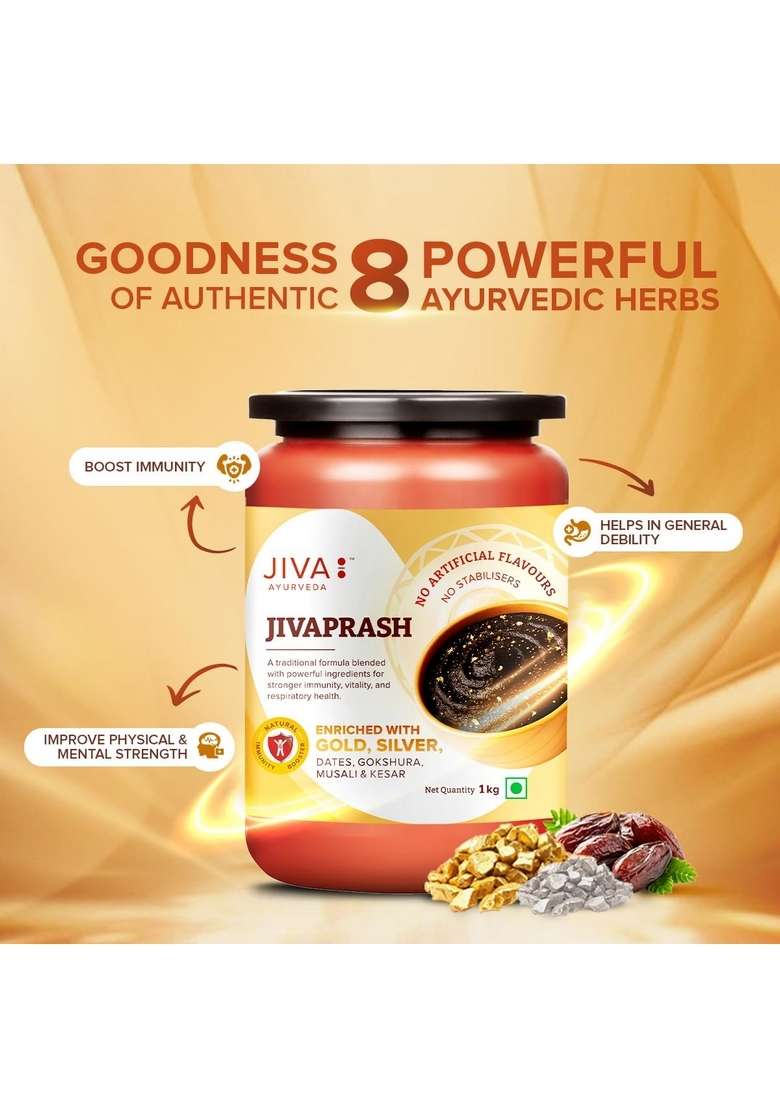 Jiva Jivaprash Goodness Of Ayurveda | 100% Pure & Natural Rich In Vitamin-C -1Kg (Pack 1) - Indya