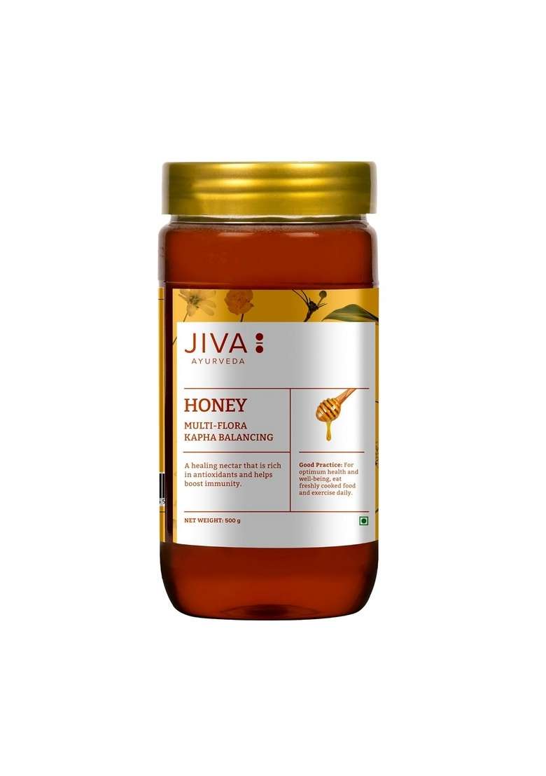 Jiva Ayurveda Multi Flora Honey - 500Gm (Pack Of 2) | 100% Pure With No Adulteration Boosts Immunity Strength,Heals Wound,Helps In Weight Management - Indya