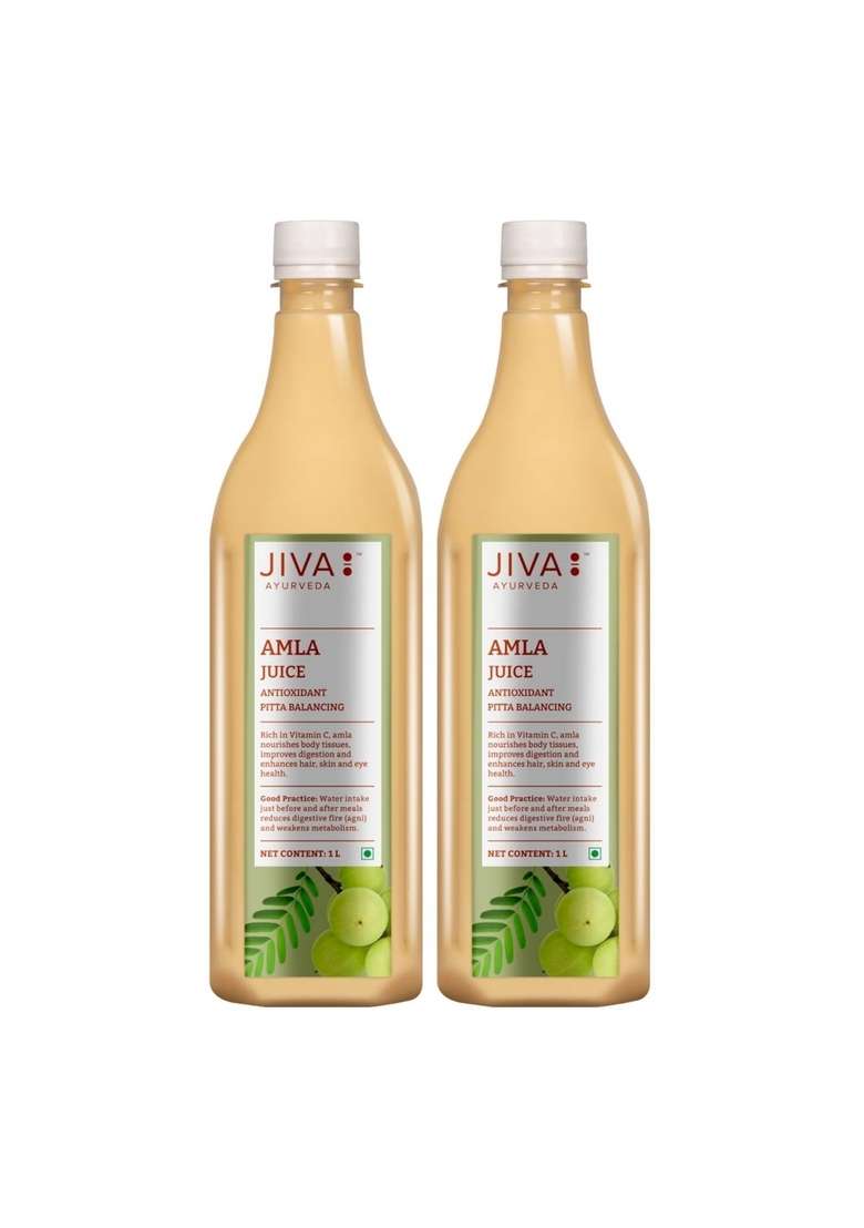 Jiva Amla Juice - 1L(Pack Of 2) | 100% Pure & Natural Helpful In Digestion Enhance Skin, Hair Eye - Indya
