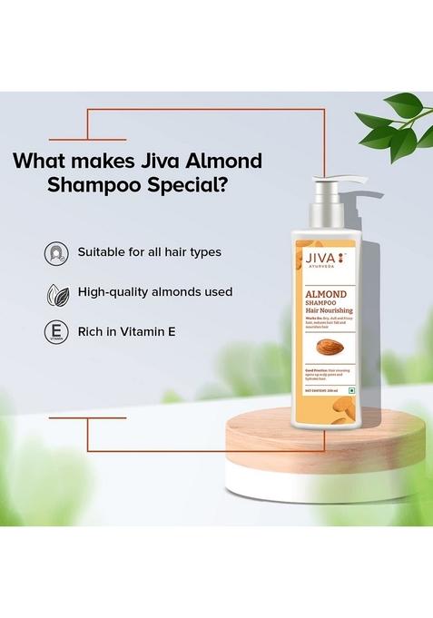 Jiva Almond Shampoo 200 Ml | 100% Pure & Natural Suitable For All Hair Types (Pack Of 2)