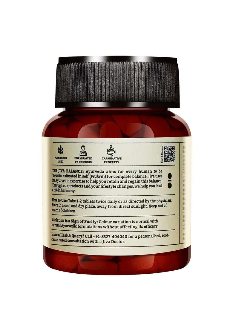 Jiva Pachak Vati Tablets 500Mg 120 Tablet | Helpful In Digestion |Goodness Of Babool, Ajwain, Amalaki & Lavang For Men Women - (Pack 1) - Indya