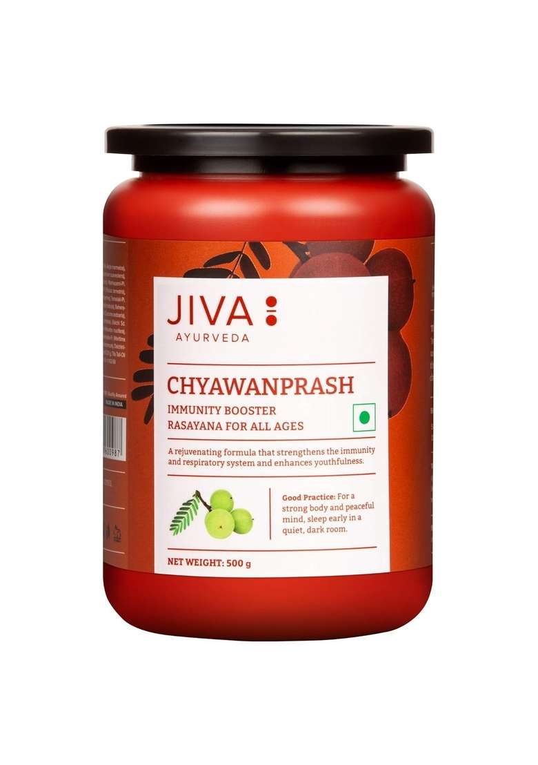 Jiva Chyawanprash - 500Gm (Pack Of 1) | Shastriya Formulation 40+ Pure And Fresh Herbs Used Boosts Immunity Enriched With Antioxidants - Indya
