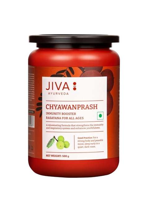 Jiva Chyawanprash - 500Gm (Pack Of 1) | Shastriya Formulation 40+ Pure And Fresh Herbs Used Boosts Immunity Enriched With Antioxidants