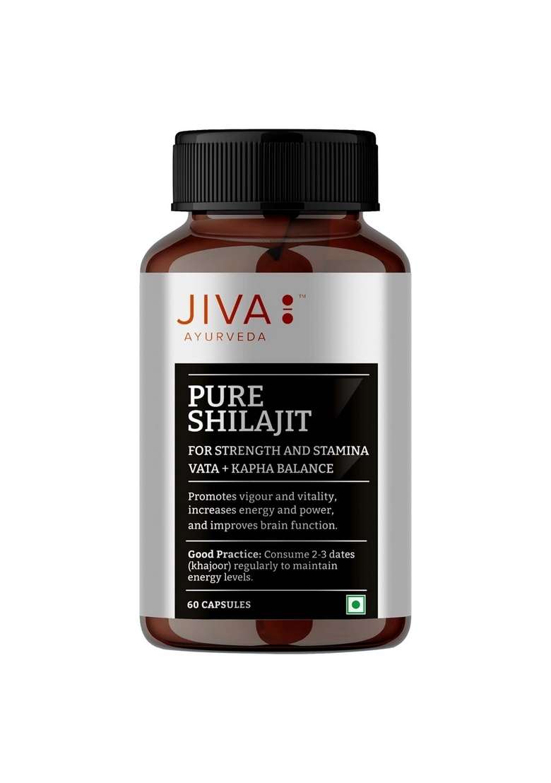 Jiva Pure Shilajit 100% & Natural 60 Capsules (Pack Of 2) - Indya