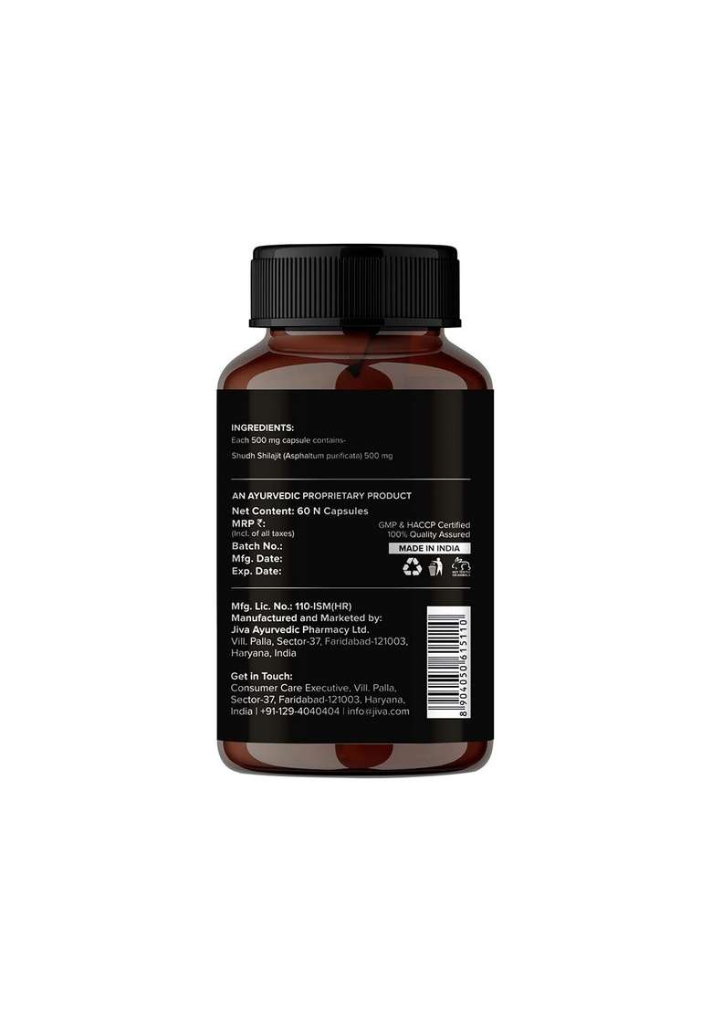Jiva Pure Shilajit 100% & Natural 60 Capsules (Pack Of 2) - Indya