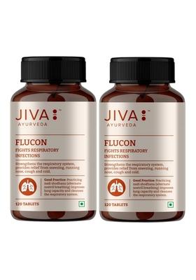 Jiva Flucon Tablets 500Mg 240 Tablet | For Strengthens Respiratory System Helps Fight Cough And Cold - 120 (Pack Of 2)
