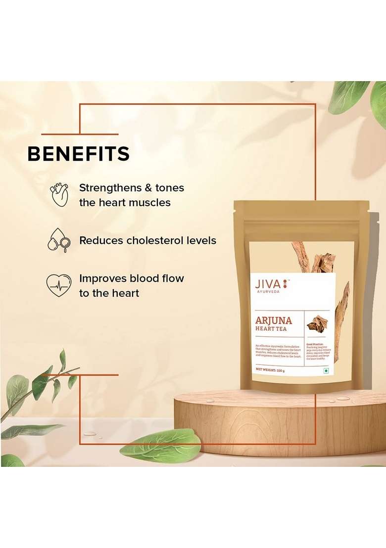 Jiva Arjuna Caffeine Free Ayurvedic Tea - 100% Pure & Natural Goodness Of 150 Gram (Pack 2), Assam - Indya