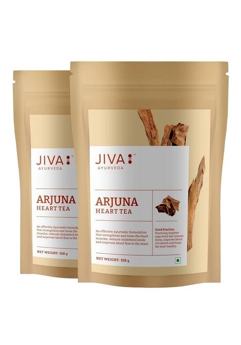 Jiva Arjuna Caffeine Free Ayurvedic Tea - 100% Pure & Natural Goodness Of 150 Gram (Pack 2), Assam