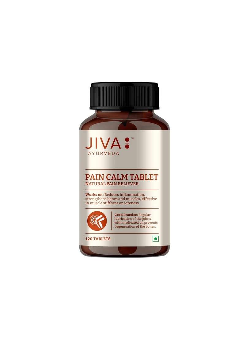 Jiva Pain Calm Tablet 500Mg | Natural Reliever Strengthens The Bones - 120 (Pack Of 1) - Indya