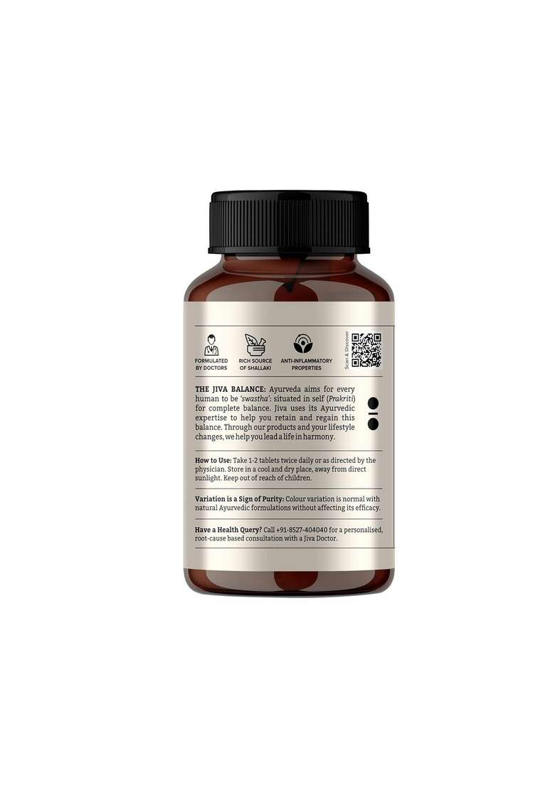 Jiva Pain Calm Tablet 500Mg | Natural Reliever Strengthens The Bones - 120 (Pack Of 1) - Indya