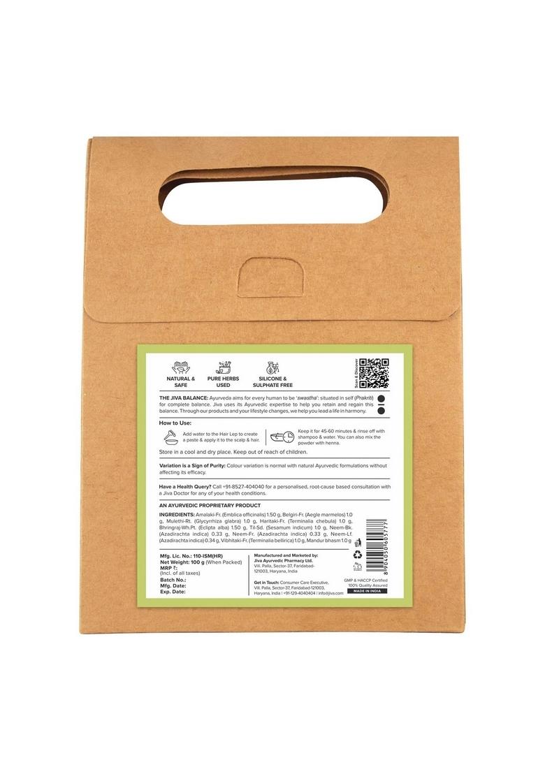 Jiva Hair Lep Without Multani Mitti-100Gm (Pack Of 2) Helpful In Dandruff & Hairfall