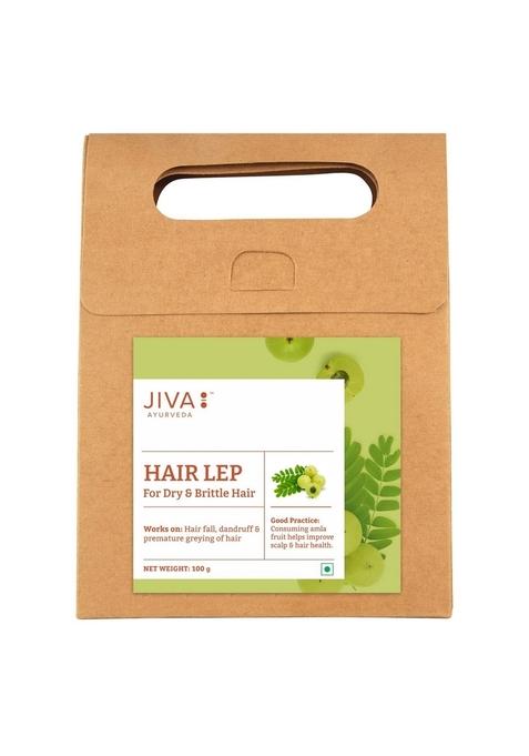 Jiva Hair Lep Without Multani Mitti-100Gm (Pack Of 2) Helpful In Dandruff & Hairfall