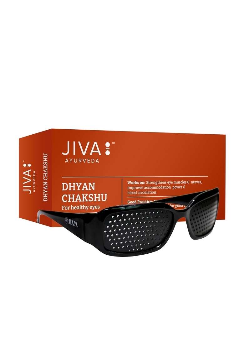 Jiva Dhyan Chakshu | Pin Hole Glasses Designed On Ayurvedic Tratak Principle Trains And Strengthens Eye Muscles Improves Vision Naturally Soothes Irritation & Redness - (Pack Of 1) - Indya