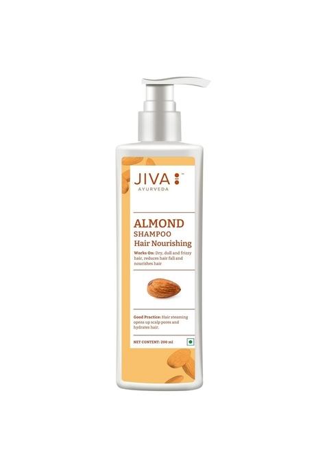 Jiva Almond Shampoo - 200 Ml Pack Of 1 For All Hair Types, Nourishes Your Roots