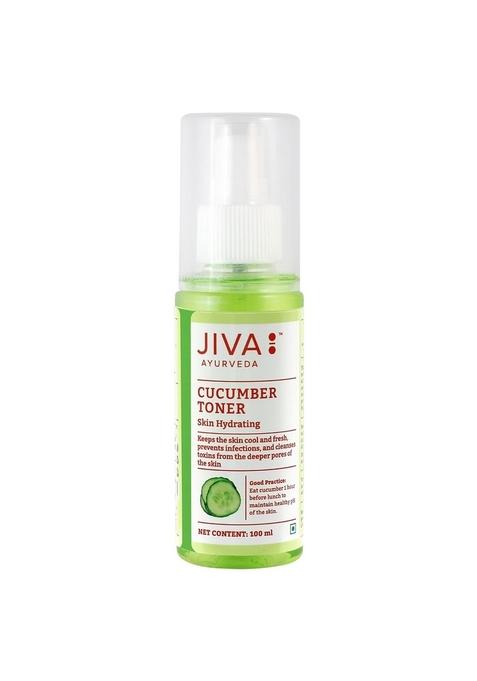 Jiva Cucumber Toner 100Ml | 100% Pure & Natural Rejuvenates Skin Restores Ph Balance Deep Cleanses Pores Prevents Infections Ideal For All Types (Pack Of 1)