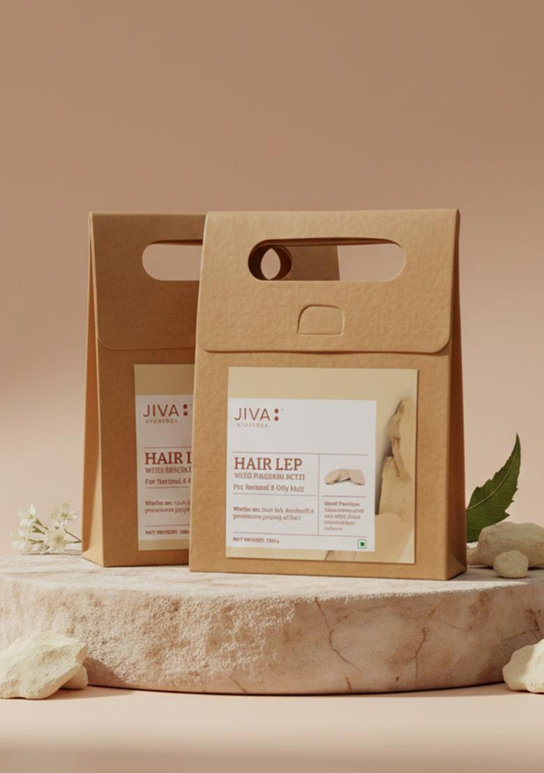 Jiva Ayurveda Hair Lep With Multani Mitti 100Gm | 100% Pure & Natural Cleans Scalp, Nourishes Hair, And Promotes Growth Helps Fall Brittle Imparts Glow (Pack Of 2)